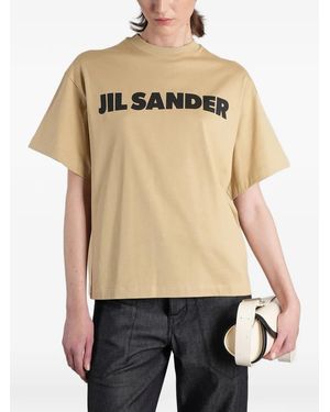Jil Sander Logo-Print T-Shirt - Natural