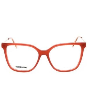 Love Moschino Rectangle-Frame Glasses - Pink