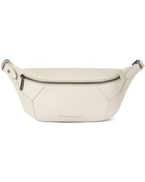 Brunello Cucinelli Duo Leather Belt Bag - Natural