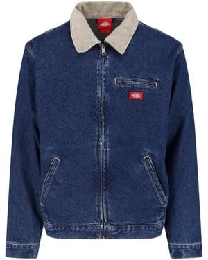 Dickies Corduroy-Collar Painter Denim Jacket - Blue