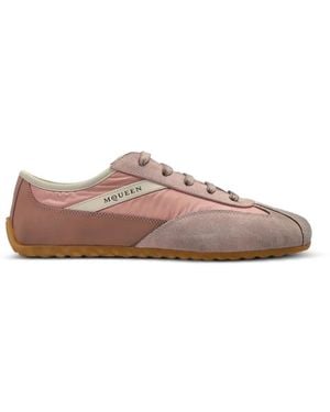 McQueen Boxe Suede-Panelled Trainers - Brown