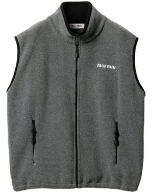 Miu Miu Fleece Sweatshirt - Grey