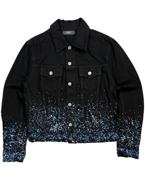 Amiri Crystal Painter Trucker Jacket - Black