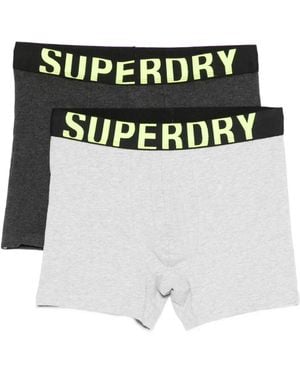 Superdry Pack De 2 Bóxeres Con Logo En La Cinturilla - Negro