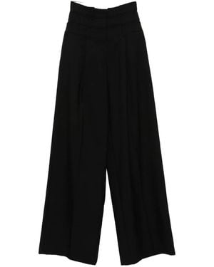 Viktor & Rolf High-Waist-Hose Mit Bundfalten - Schwarz