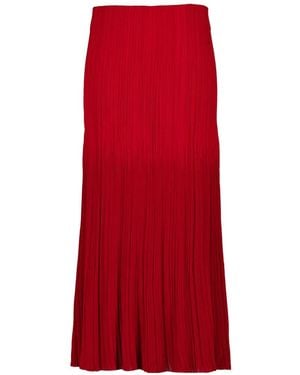 Balmain Midirock Mit Falten - Rot