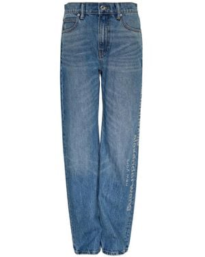 Alexander Wang Vaqueros Con Logo - Azul