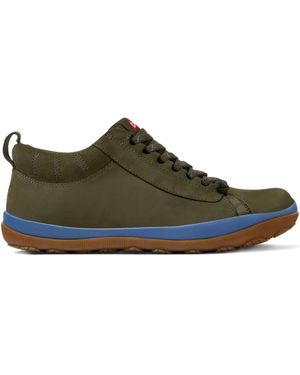 Camper Peu Pist Gm Lace-Up Nubuck Leather Trainers - Green