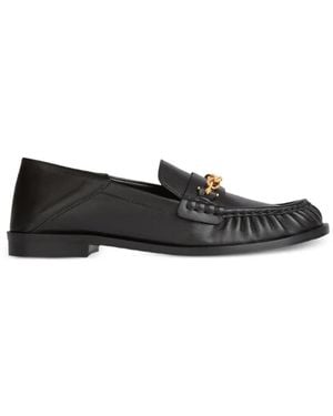 Balmain Sync Smooth-Leather Loafers - Black