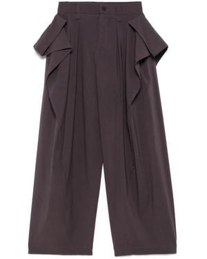 Issey Miyake Draped Trousers - Blue