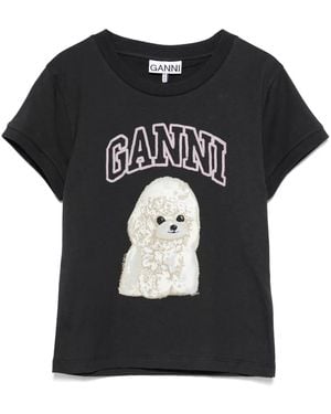 Ganni Poodle Tシャツ - ブラック