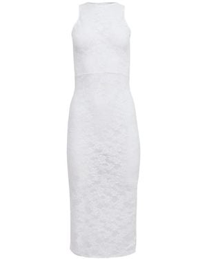 Fleur du Mal Le Stretch Lace Racer Midi Dress - White