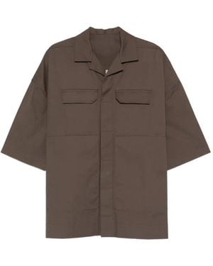 Rick Owens Magnum Tommy Flap-Pocket Shirt - Brown