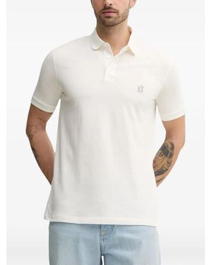 ARMANI EXCHANGE Polo À Logo Brodé - White