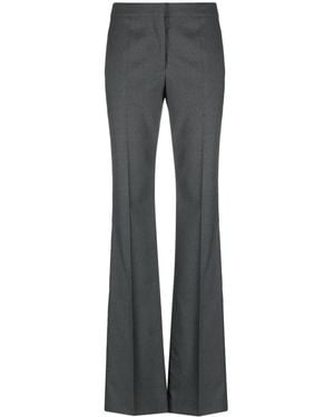 Moschino Straight Virgin Wool Tailored Trousers - Grey