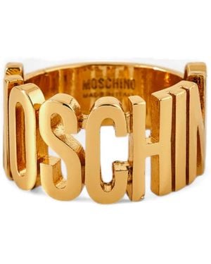 Moschino Logo-Motif Ring - Metallic