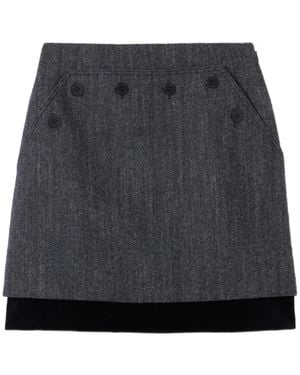 Claudie Pierlot Button-Detail Skirt - Black