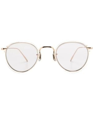 Eyevan 7285 Round-Frame Mirrored-Lenses Sunglasses - Metallic