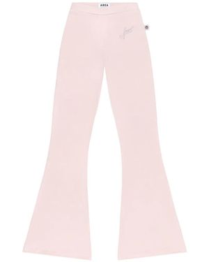 Area Pantalones De Chándal Con Detalle De Cristales - Rosa