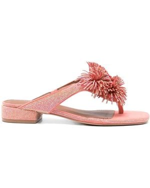 Kurt Geiger ポンポンディテール サンダル - ピンク