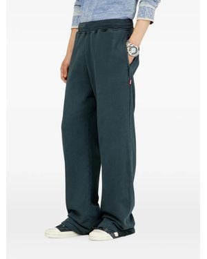 DIESEL Distressed Sweatpants With Crystal Details - Blue