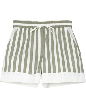 3.1 Phillip Lim Shorts A Rayas Con Cordones - Blanco