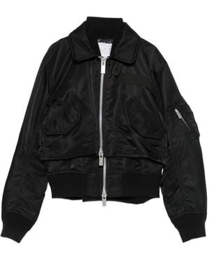 Sacai Chaqueta Con Diseño A Capas - Negro