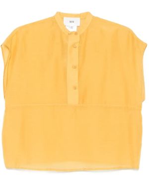 SOLOTRE Buttoned Blouse - Yellow