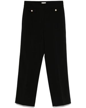 Seductive Pantalones rectos con botones - Negro