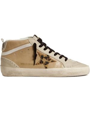 Golden Goose Sneakers Alte Con Stampa - Marrone