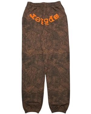 Sp5der T&F Tree Camouflage Track Trousers - Brown