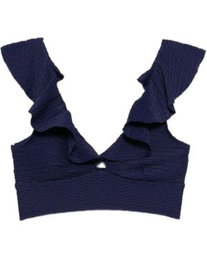 Duskii Haut De Bikini À Volants Frill - Bleu