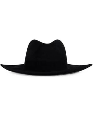Alberta Ferretti Felt Wide-Brim Hat - Black