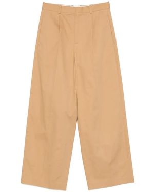 Loewe Geplooide Broek Met Riemlussen - Wit