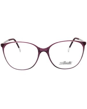 Silhouette Spx Illusion Fullrim Cat-Eye Glasses - Natural