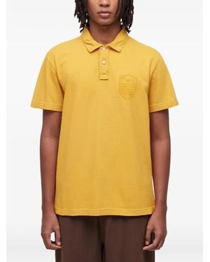 Osklen Stone Printed-Shield Polo Shirt - Yellow