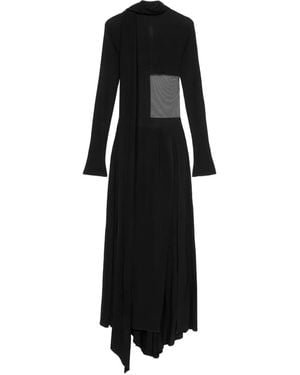 Blumarine Mesh-Insert Dress - Black
