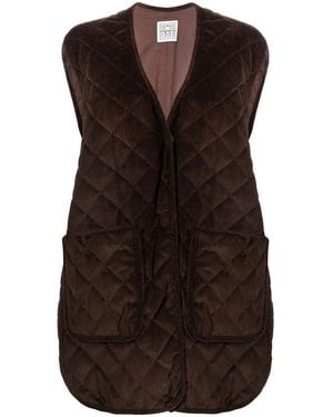 TOTEME Quilted Corduroy Vest - Black