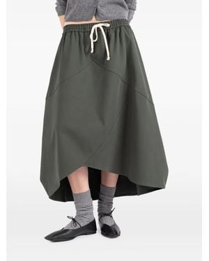 Societe Anonyme Bunka Asymmetric Drawstring Maxi Skirt - Grey
