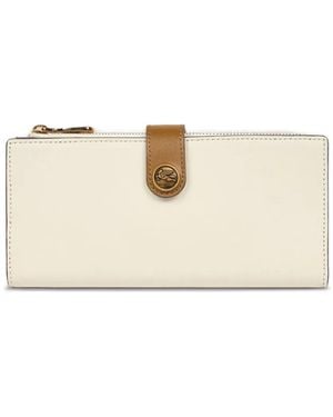 Etro Pegaso-Motif Leather Wallet - Natural