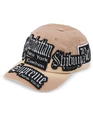 Supreme Gorra City Patches Con Seis Paneles - Negro