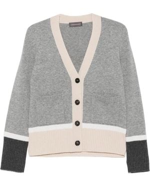 Lorena Antoniazzi Cárdigan Con Diseño Colour Block - Gris
