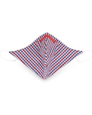 Isaia Gingham-Check Face Mask - Purple