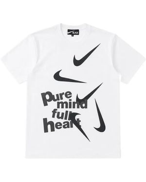 COMME DES GARÇON BLACK X Nike Graphic-Print T-Shirt - White