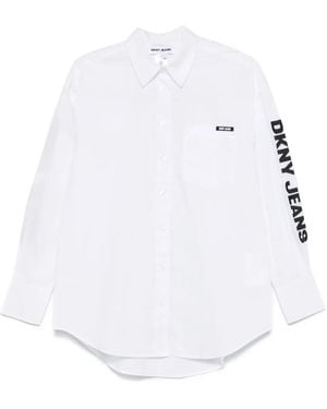 DKNY Poplin Button-Down Shirt - White