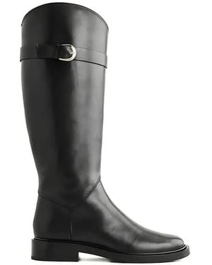 Reformation Buckle Knee Boots - Black