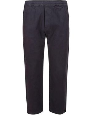 Barena Elastic-Waistband Cotton Trousers - Blue