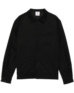 CASABLANCA Crystal Embellishment Shirt - Black