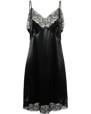 Balenciaga Lace-Embellished Midi Dress - Black