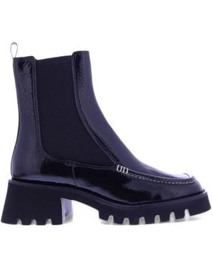 Pons Quintana Patent-Leather Chelsea Boots - Blue